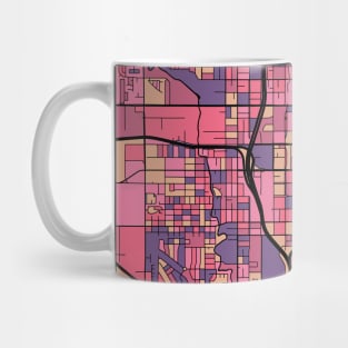 Salt Lake City Map Pattern in Purple & Pink Mug